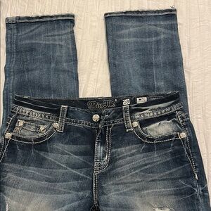 Miss Me Women's Straight Leg Jeans - Dark Blue